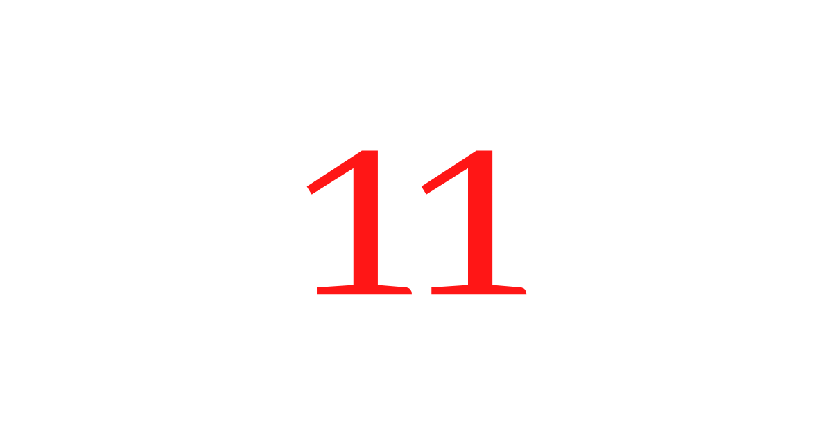 xi romertall = 11