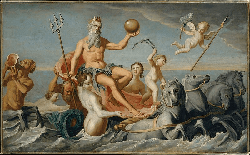 Poseidon gud for havet, jordskjelv og hester (Neptun)